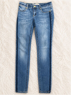 Henry & Belle Lila Skinny Jeans Women's Size 27 Blue Denim Side Stripe Stretch S